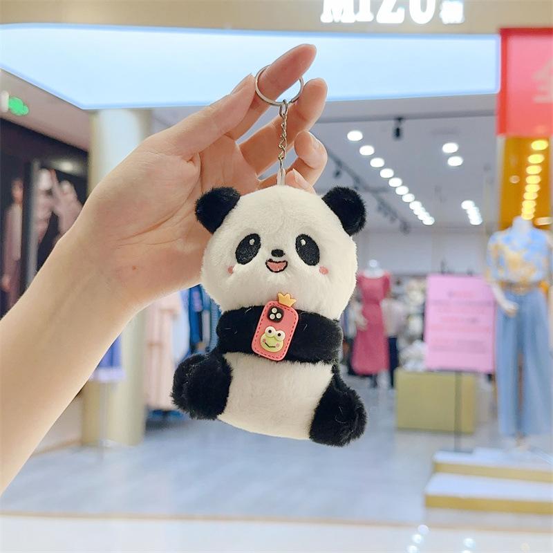 Cute Giant Panda Plush Keychain Pendant Doll Claw Machine Toy Small Gift
