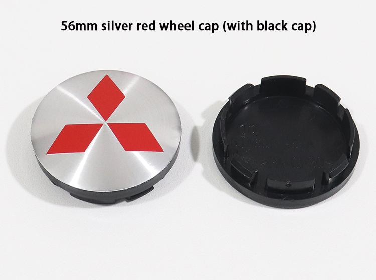 4pcs Mitsubishi 56mm 60mm ABS Car Emblem Wheel Center Hub Cap Auto Rim Refit Dust-proof Badge Covers Sticker Styling Accessories