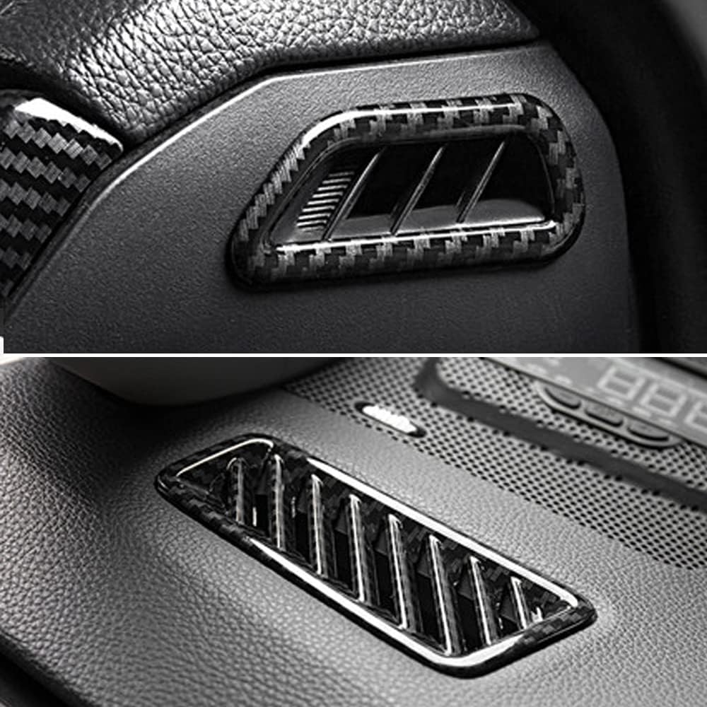 Blazeray for RAV4 Rear Air Conditoner Outlet Vent Cover Panel Trim Rear Carbon Fiber Cover for Toyota RAV4 2019 2020 2021 2022 Interior