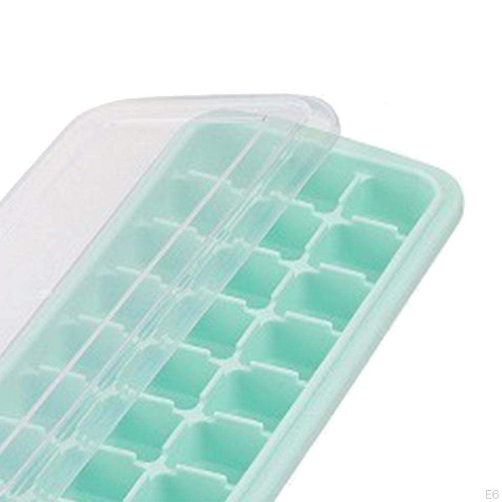 Ice Cube Tray Press Trays for Freezer Chocolate Chilled Drinks Juice 24 Grids pink