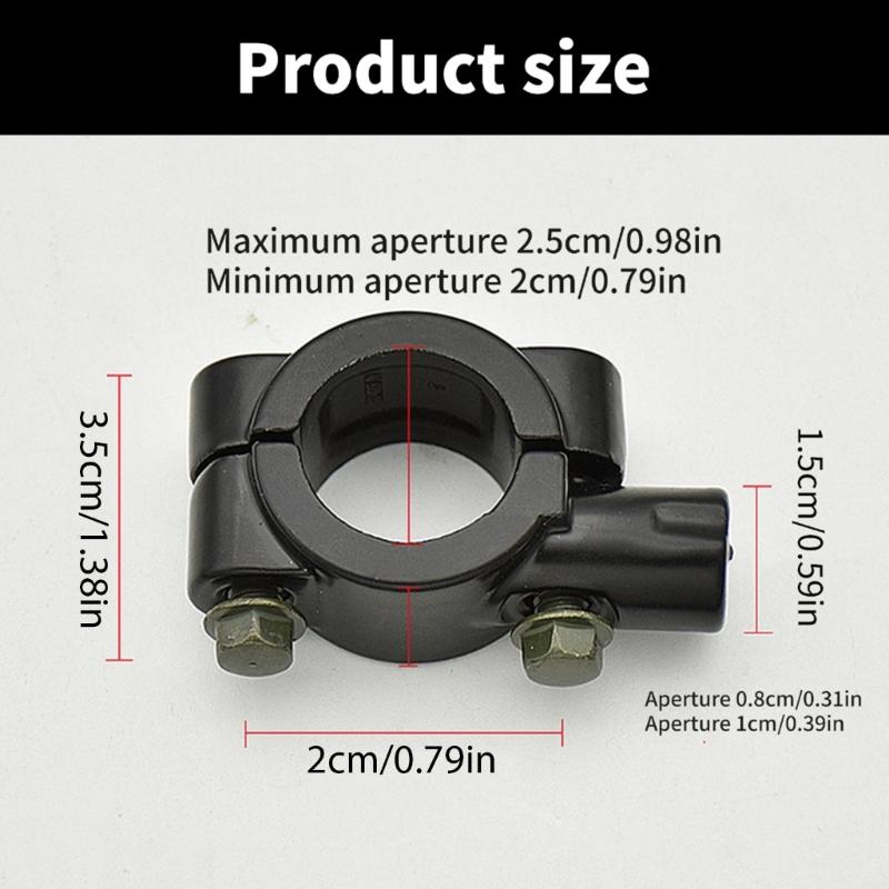 Motorcycle Handlebar Clamp Mirror Mount Base Bracket Holder Stand Multifunctional, Aluminum for Customized Viewing Angle