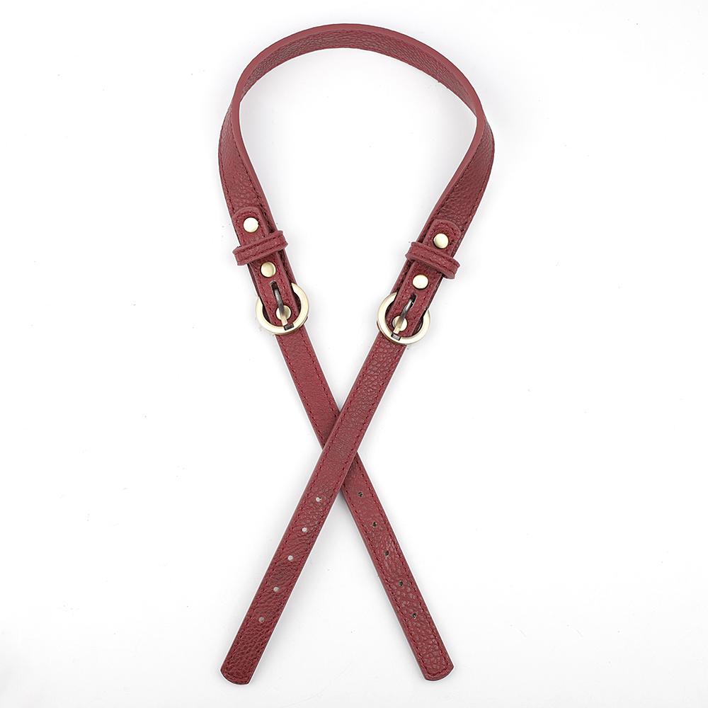 

2pcs 78cmm PU Leather Replacement Bag Handles Shoulder Straps Adjustable Purse Strap for Women DIY Handbag Belt Accessories вина червоного кольору
