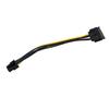 6pcs SATA Power Cable For Riser Card  PCI EXPRESS PCI-E Sata Graphics Converter Adapter Video Card Power Cord15 Pin To 6 Pin