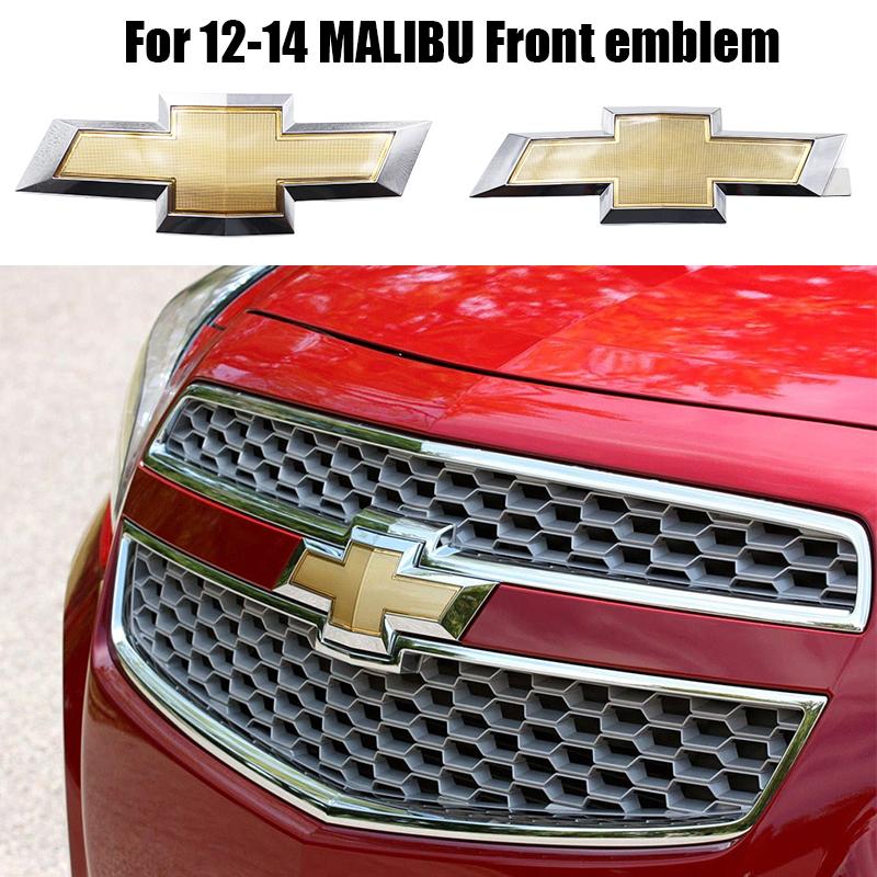 1pcs 25.3cm 3D ABS Car Front logo Car Front grill Emblem front hood sticker styling Accessories For Chevrolet 12-14 MALIBU