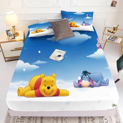 Winnie The Pooh Fitted Sheet 3D Children'S Bedding Set 2/3Pcs Comforte Bed Cover Full Set Home Decor With Pillowcase