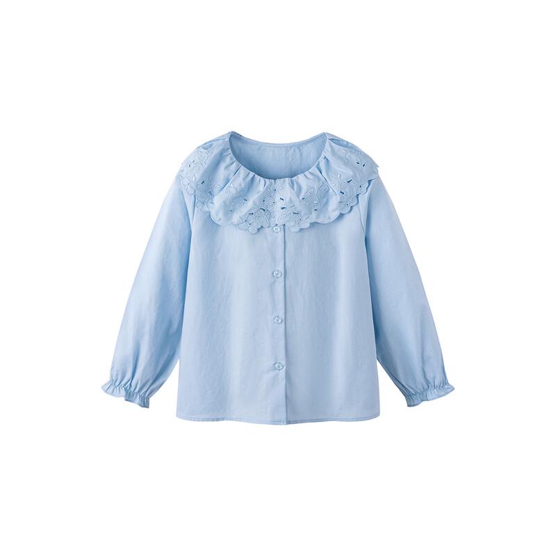 Minibala Girls' Pure Cotton Lapel Shirt