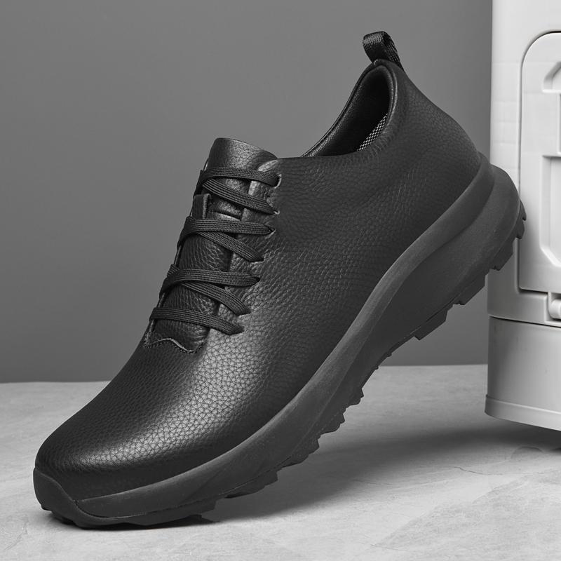 Spring Autumn Men's Sneakers Genuine Leather Walking Shoes Leisure Male Sports Shoes Non-Slip Treking Footwear Outdoor Trainers