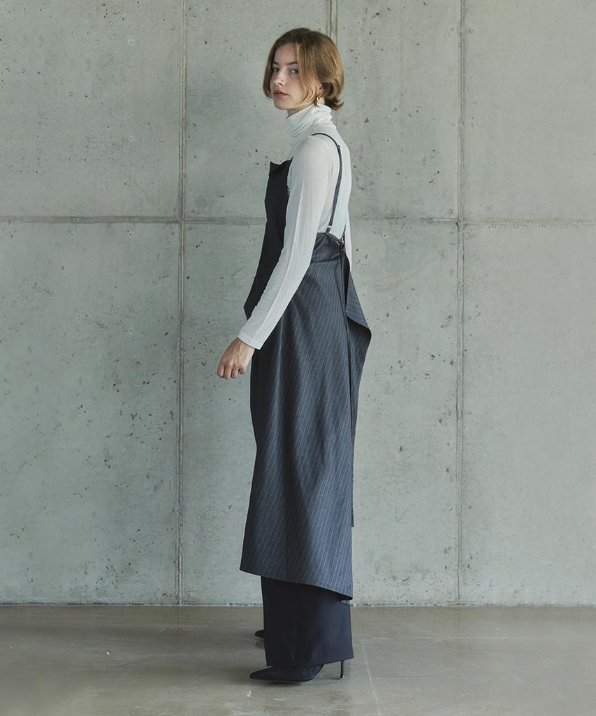 Your Striped Layered Maxi Dress / Grey