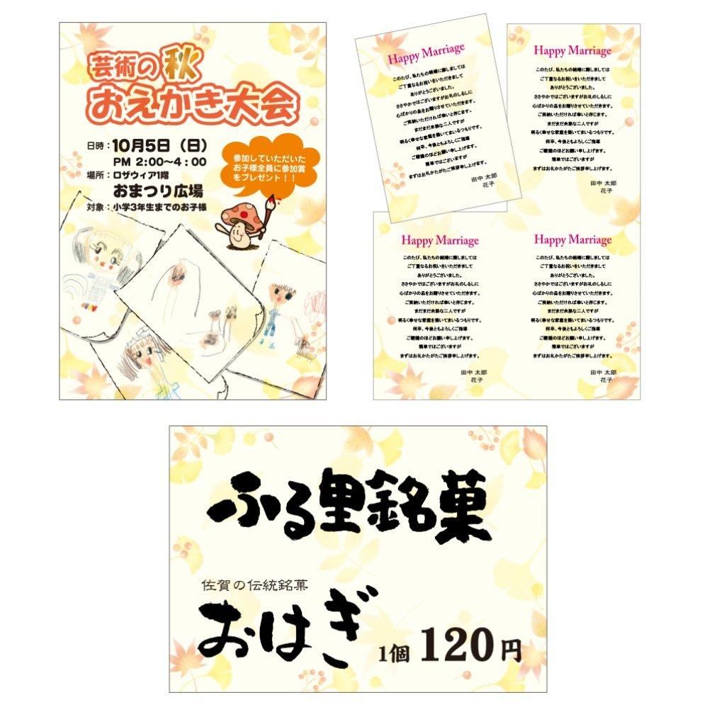 Takajirushi Japanese Pattern Wagokoro Fallen 10 Sheets Paper, 4-1035 Leaves, A4,