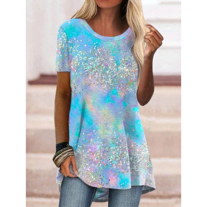 IHUASU Women's Fashion Casual Long Sleeve O-Neck Blouses & Shirts