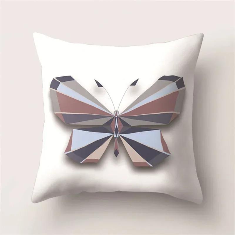Beautiful Butterfly Print Decorative Pillow Cover Car Sofa Square Cushion Pillow Cover