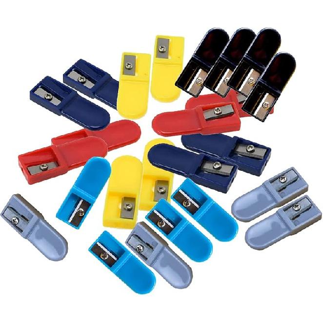 2.0 Lead Pointer Pencil Sharpener Mini 2mm Leads Sharpener, Portable Handheld Sharpener for 2.0mm Pencil Lead Refills Random Colors Pack of 6