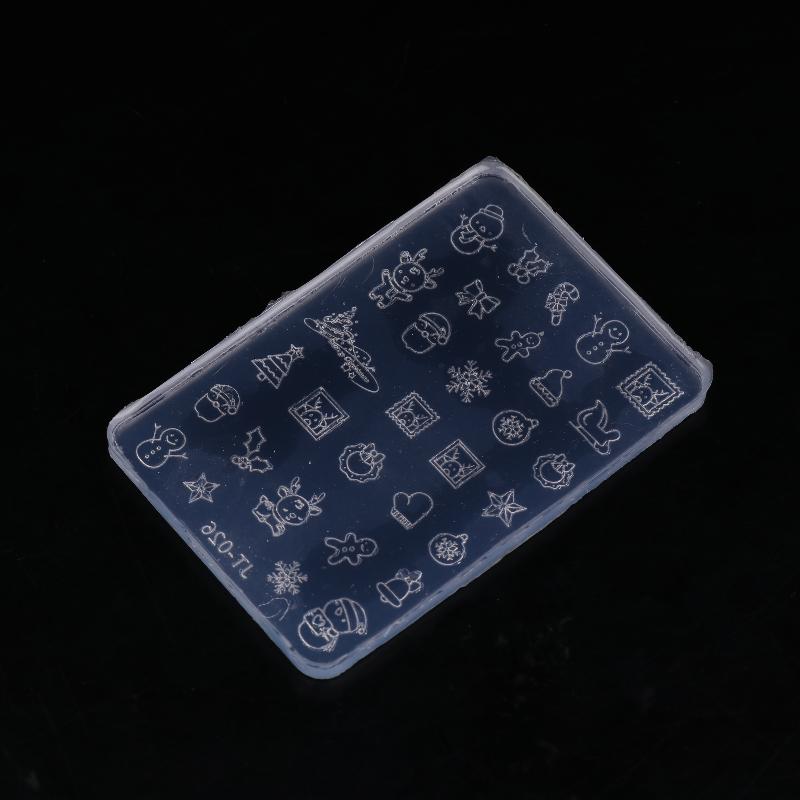 1/3/5Pcs Christmas Snowman Christmas Tree Silicone Nail Mold Palace Nail Decorations Diy Design Silicone Manicure Mold Nail Art
