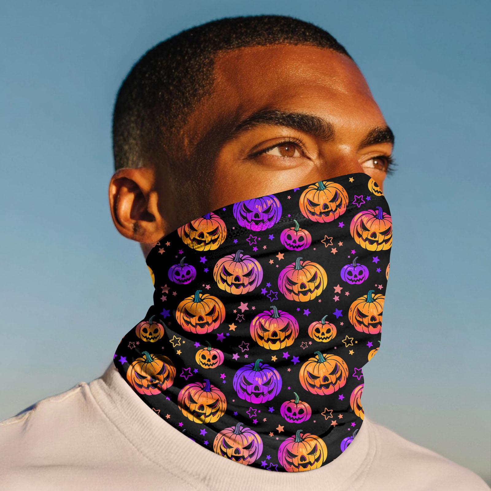 

Уличная велосипедная маска Модный принт Бандана Шарф для шеи One Size чёрный