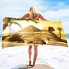Pyramid Series Seaside Vacation Beach Towel Swimming Bath Towel Microfiber Sports Towel