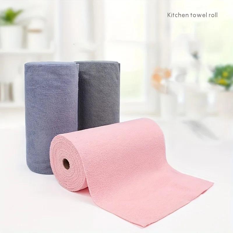 Microfiber Cleaning Cloths - 20 Sheets/Roll, Super Absorbent & Reusable Kitchen Towels, Multi-Purpose Kichen Accessories
