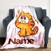 Custom Name Garfield'S Starry Adventure Party Blanket For Couch Bed Plush Cozy Fuzzy Blanket Super Soft Warm Blankets For Fall And Winter 091674