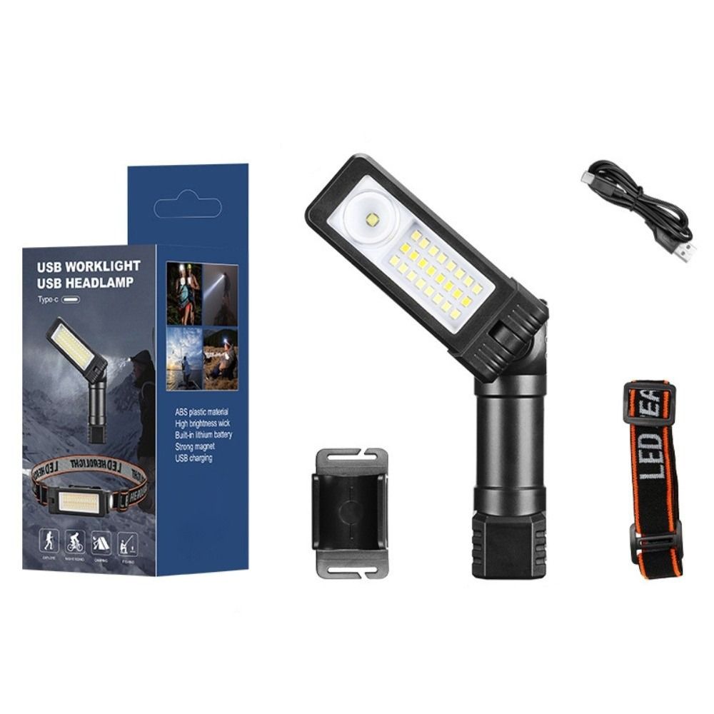 Rechargeable 1200mAh Folding Flashlight 600LM Camping Light Portable Lamps  Outdoor Camping