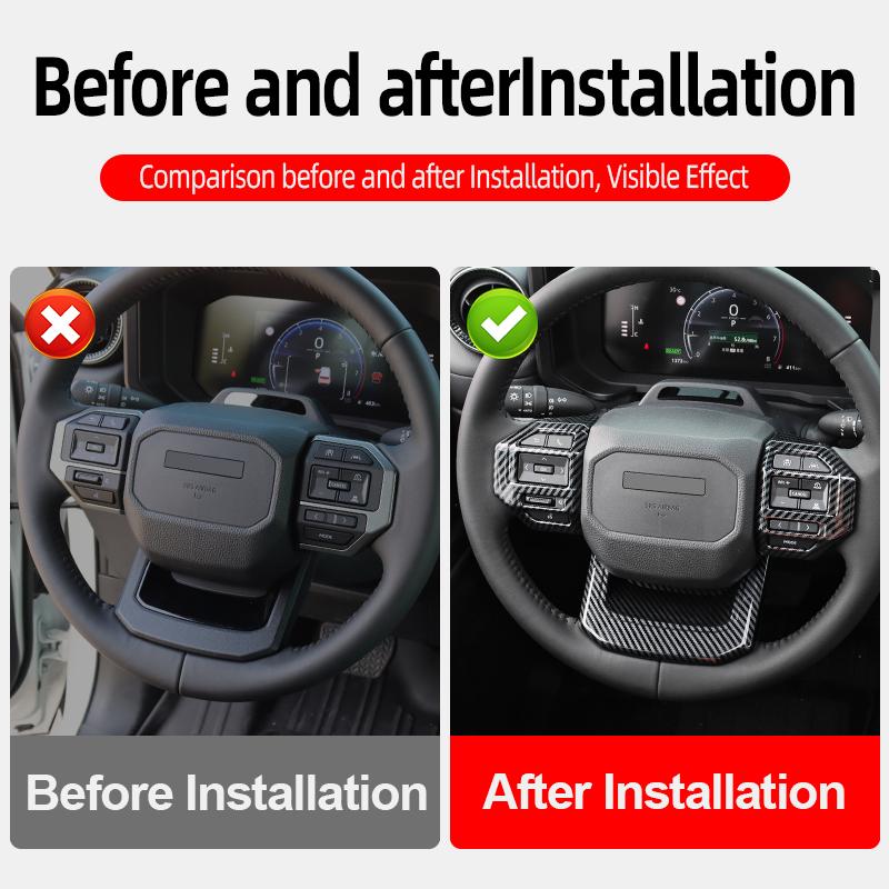 For 2026 Toyota Hilux SR SR5 Steering Wheel Button Protection Cover Anti Scratch Decorative Upgrade Car Interior Accessories
