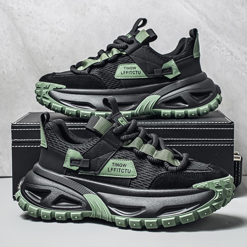 

Men s shoes new casual platform heightening trendy shoes spring and autumn teenagers mesh breathable sports shoes dad shoes men 39