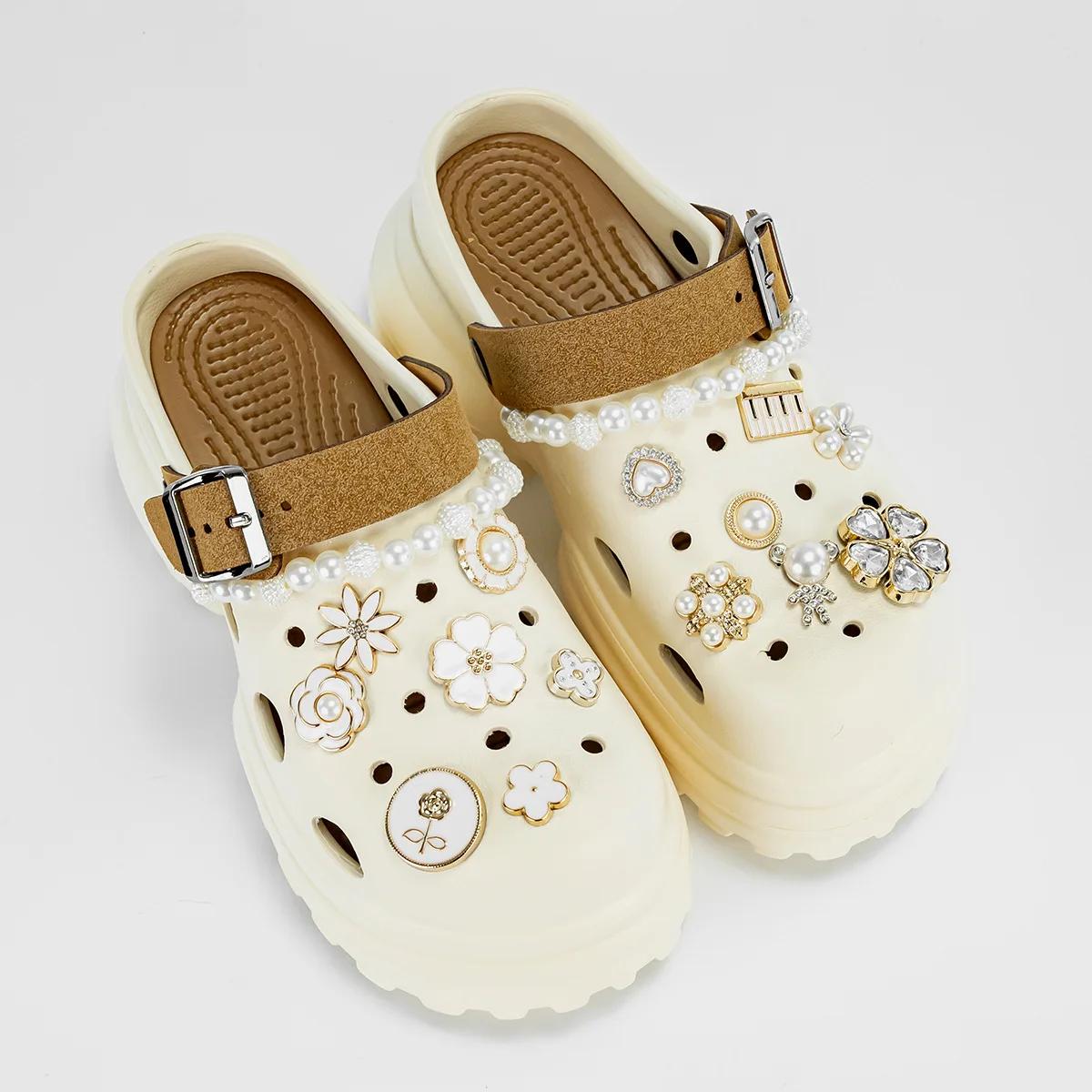 

Сандалии с толстой подошвой для женщин, черные, белые, модные, для улицы, роскошные, с бриллиантами, сандалии для сада своими руками, сабо, водная обувь 34-35 абрикосовый