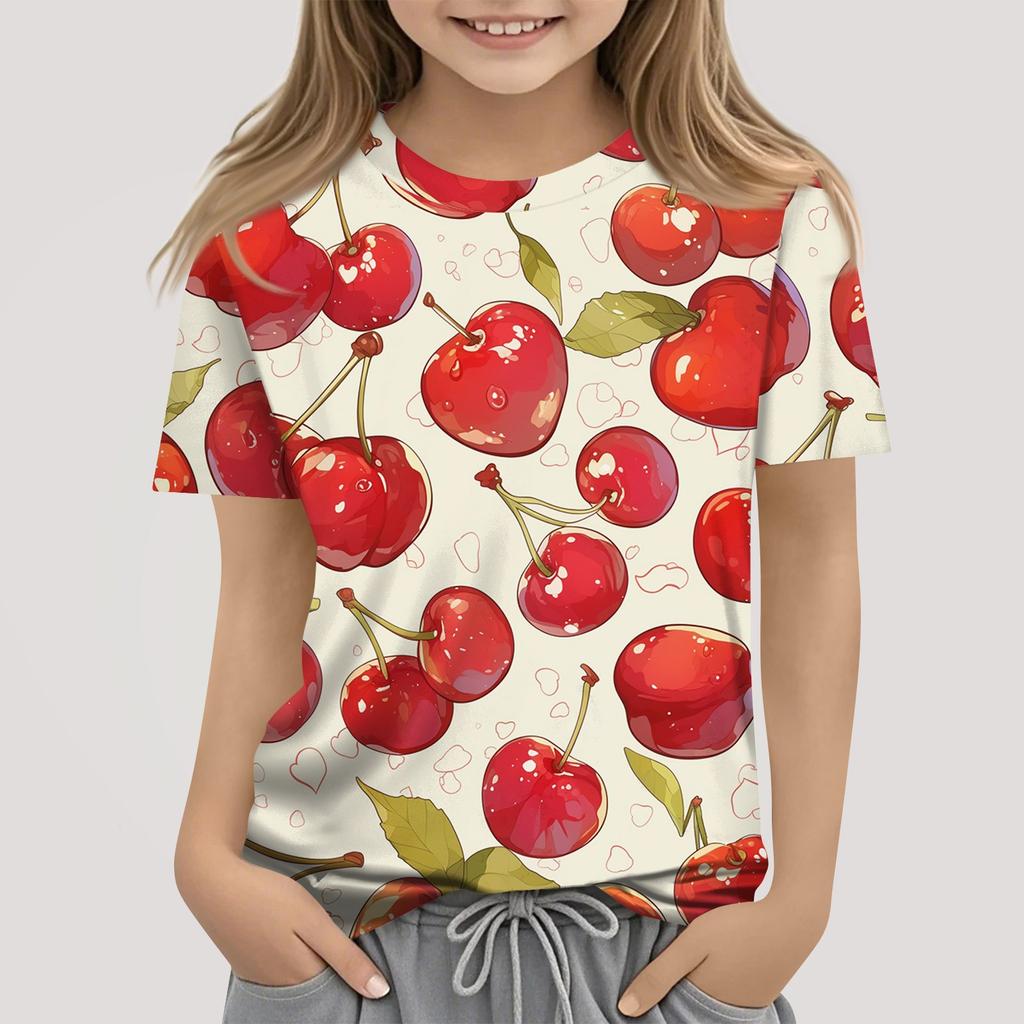 Toddler Girl Boy T-Shirts Kids Top Boys And Girls Printed Short Sleeved T-shirt