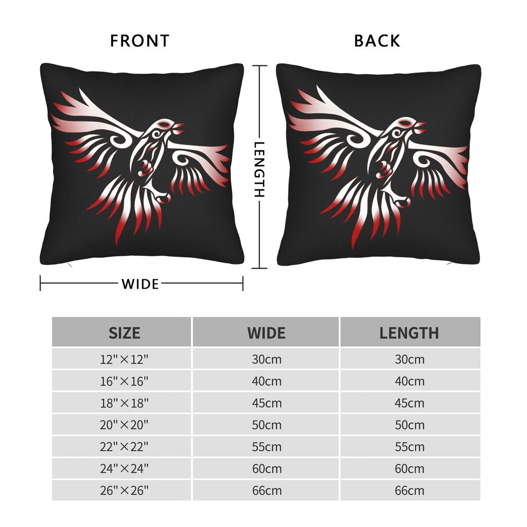 Tribal Raven Edda Pillow Cover Comfy Cushion Cover Kawaii Pillow Case For Wedding Party Home Decor