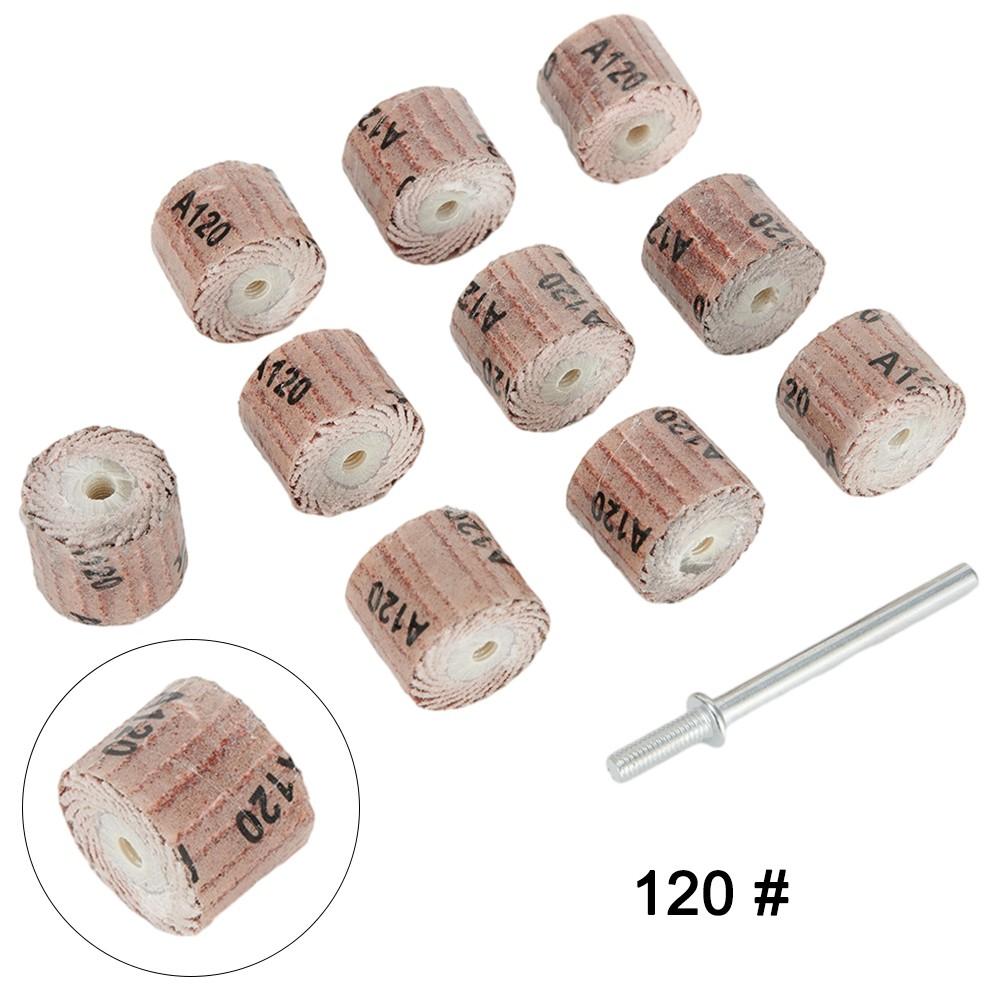 10Pcs 12mm Flap Wheel Sandpaper Sanding Disc Grinding 80600 Grit