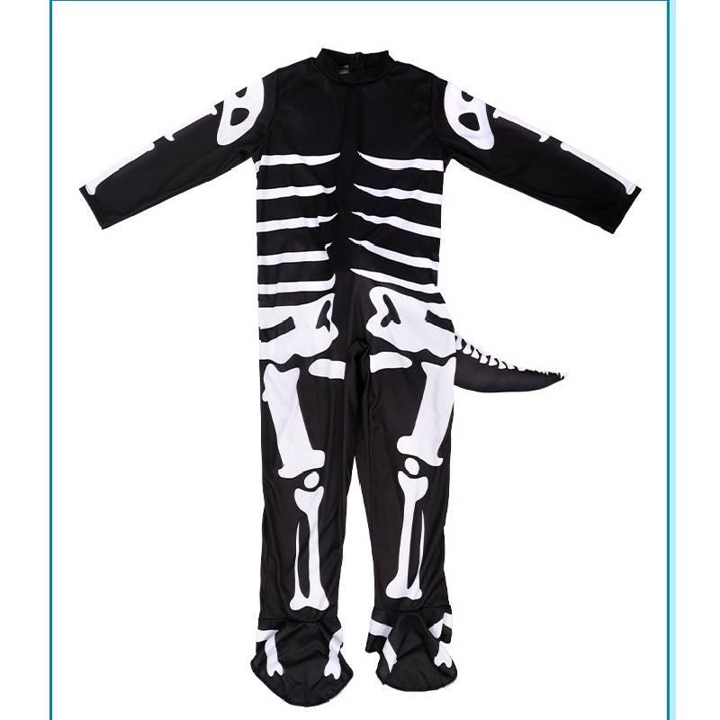 Halloween Skull Dinosaur Cosplay Costume For Kids With Polyester Fabric For Stage Performance