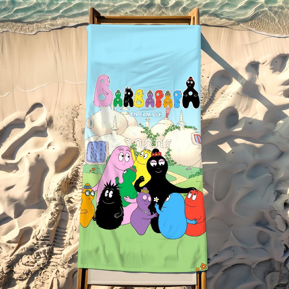 Cartooon Barbapapa Towel Beach Towel Travel Lightweight Skin Friendly for Pool Beach Camping Cruise Summer