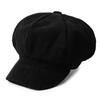 Autumn and Winter Corduroy Star Anise Newsboy Hat Women's Retro Brimmed Beret Showing Face Small Velvet Painter Hat