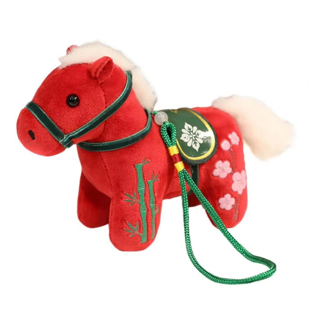 Cute Stuffed Animal Horse Kawaii Zodiac Pony Figurine Plush Horse Doll Pendant Chinese Zodiac