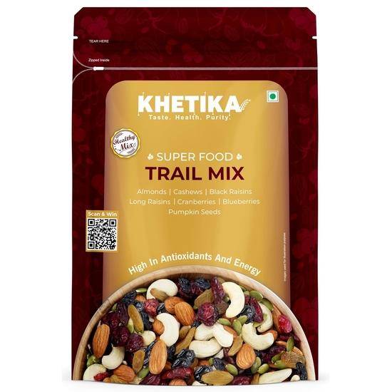 Khetika Trail Mix 200g | 7 Superfood in 1 Mix | Dry Fruits & Seeds Mixed pack, Energy Power Pack
