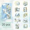 20 Pcs/pack Chinese Style PET Bronzing Sticker Package Chinese Style Ancient Paste Diy Decorative Scrapbooking Stickers