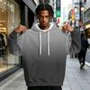 Men's Gradient Print Hoodie with Pocket, Casual Athletic Sweatshirt