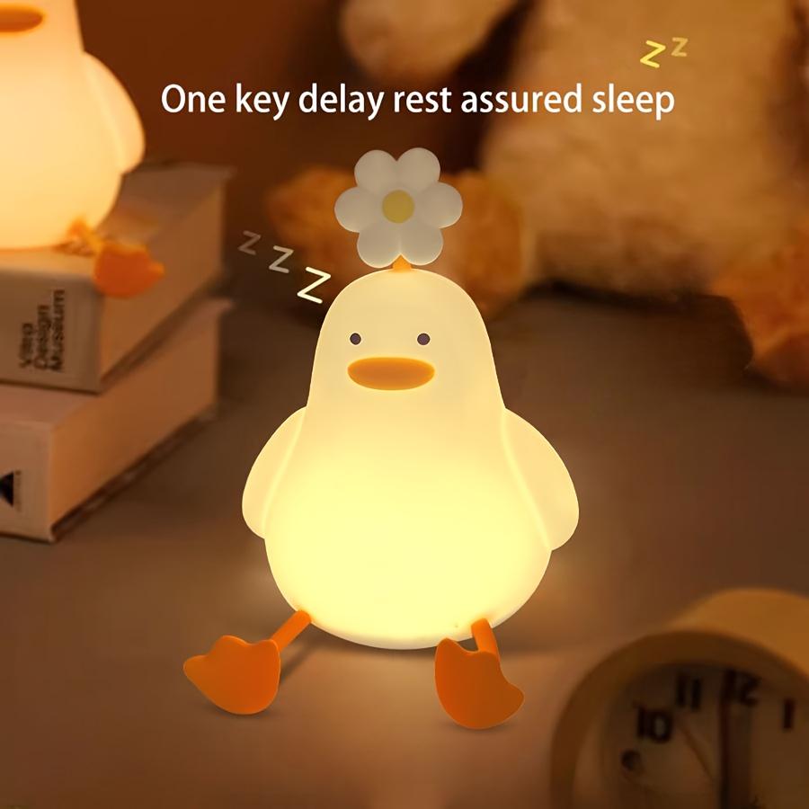 Duck LED Night Light, Art Sculpture Figurine Table Lamp, Indoor Decor Statue Ornament Light, Warm Ambient Lamp, USB Rechargeable Decorative Lamp