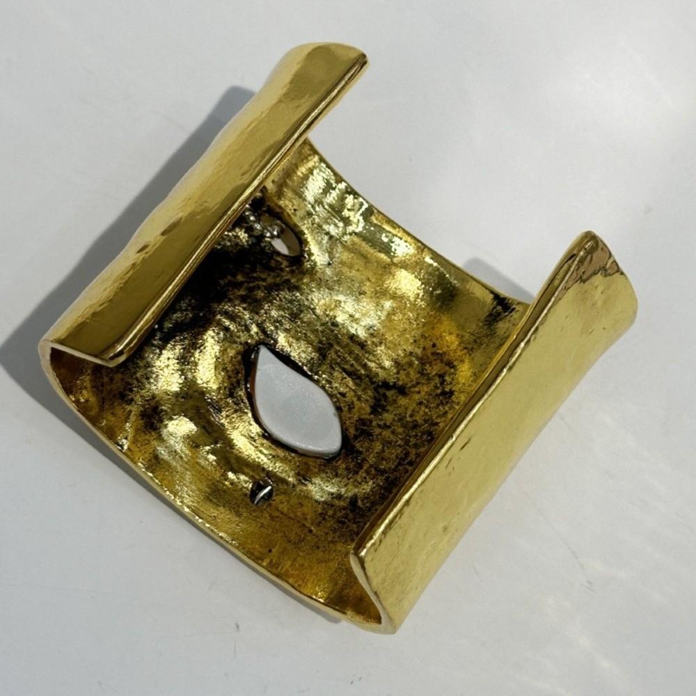Vintage Facial Features Bracelet Exaggerated 3D Design Open Bangle Hand Crafted Open Cuff Cuff Bracelet