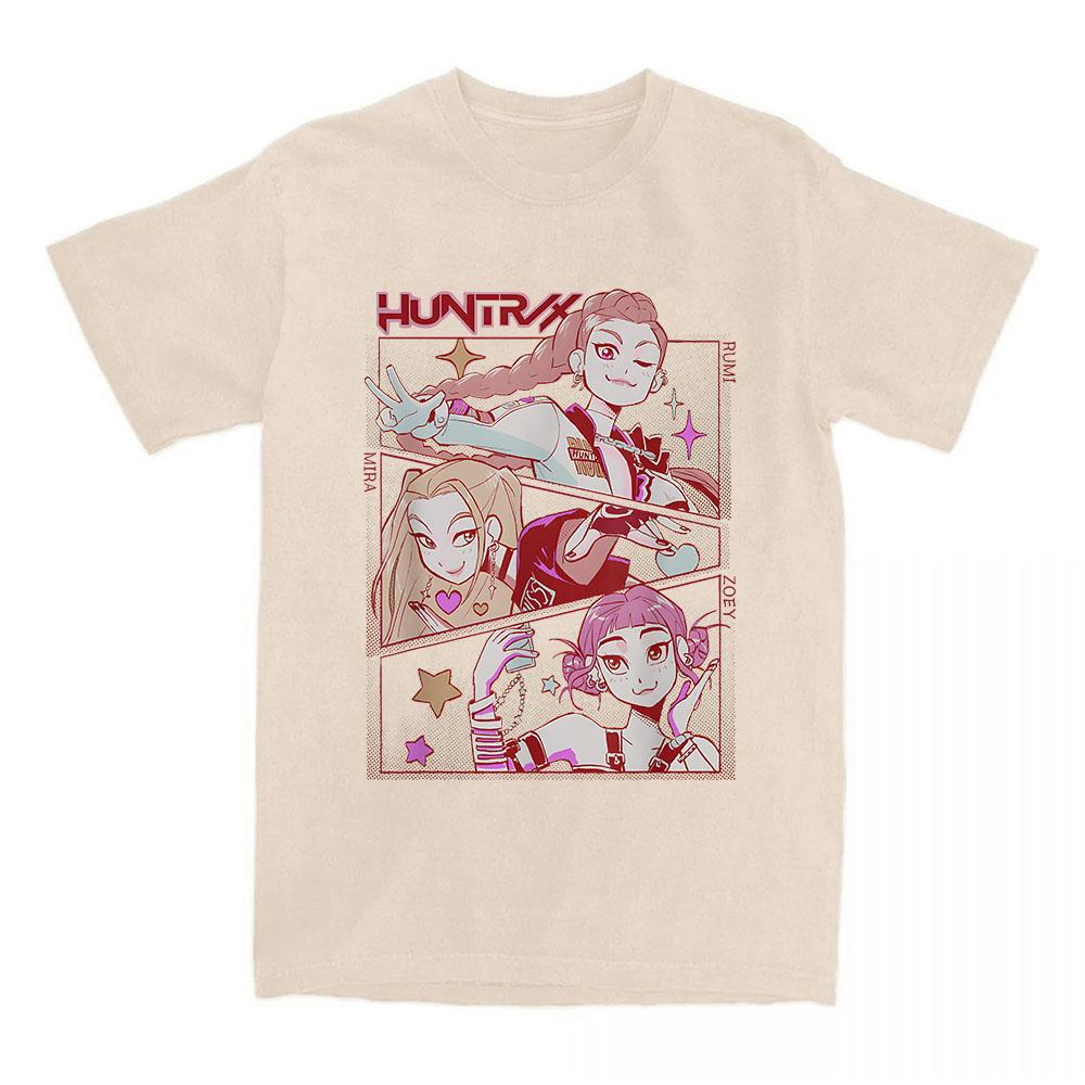 საძა ბოის კომფორტ კოლორსის მაისური KPop დემონი მონადირეების პრინტით მაისური ზაფხულის მოკლემკლავიანი ბამბის მაისური მოდური ქალის მამაკაცის ტანსაცმელი