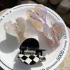 Korean Style Acetic Acid Hair Claw Elegant Plaid Hair Claw Hair Accessories Heart Shark Clip  Gifts