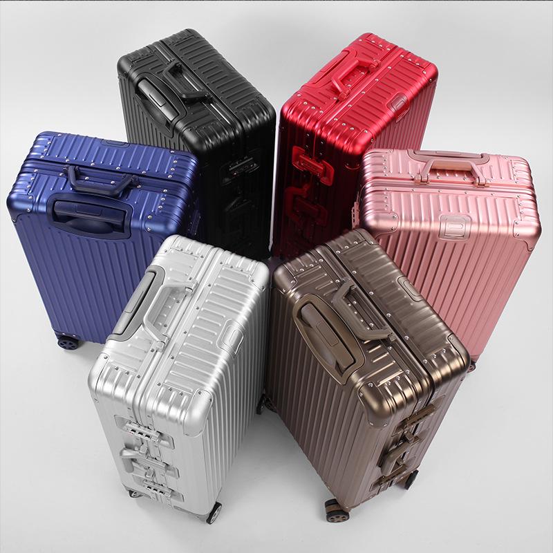 20" Classic Aluminum-Magnesium Alloy Suitcase with Customs Lock