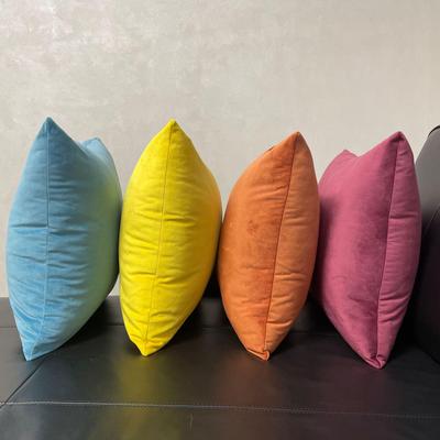 Luxury Velvet Throw Pillow Cover: Super Soft Solid Color Cushion for Sofa Backrest