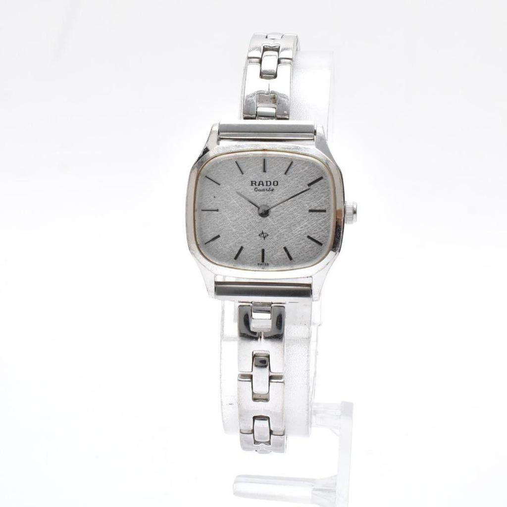 Used Operation RADO Ladies Watch Square Silver Dial Quartz