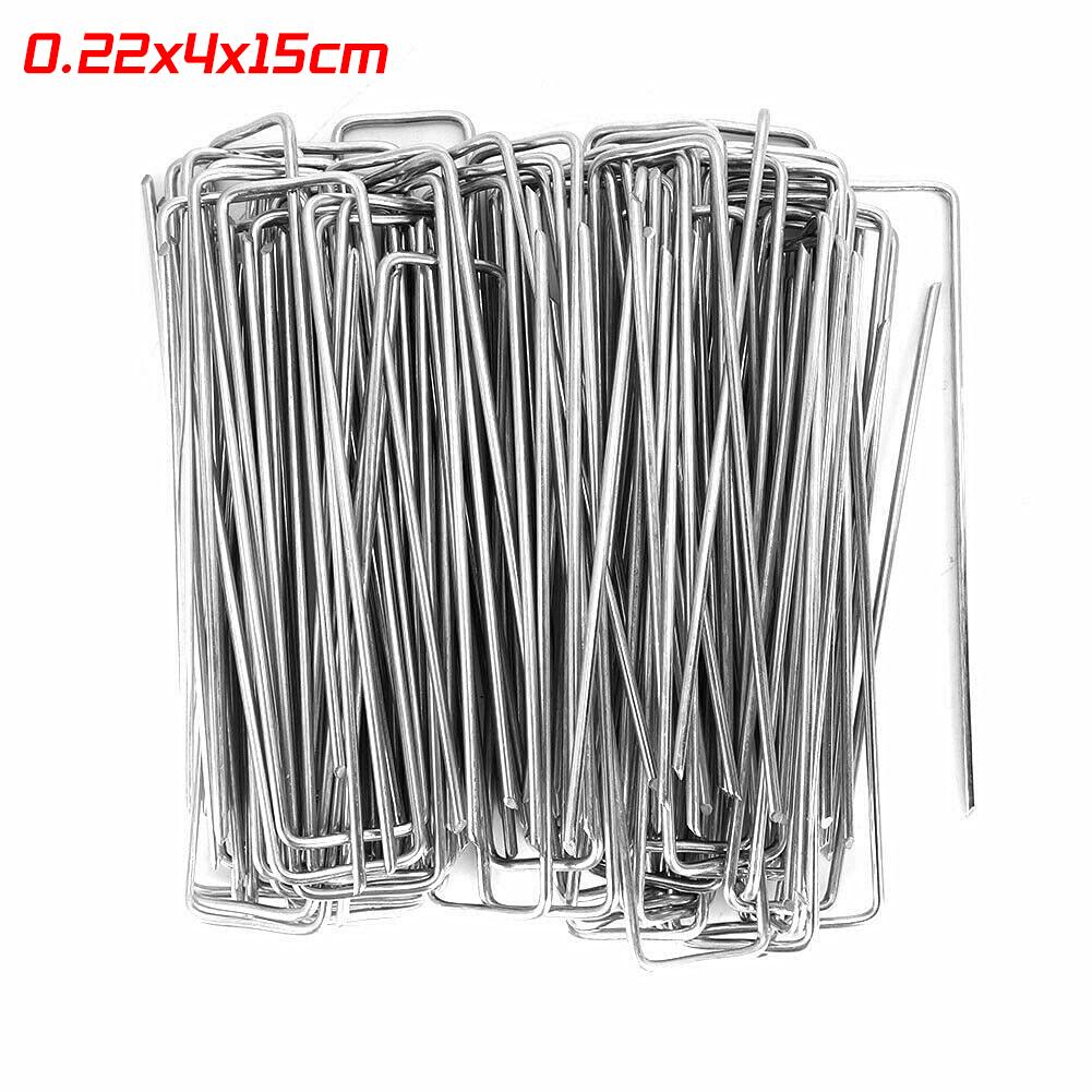 10/50pcs U-type Garden Staples Heavy-duty Fence Tubing Stakes Sod Pins Fabric Irrigation Tubing Holding Lawns Barrier Fixed Nail
