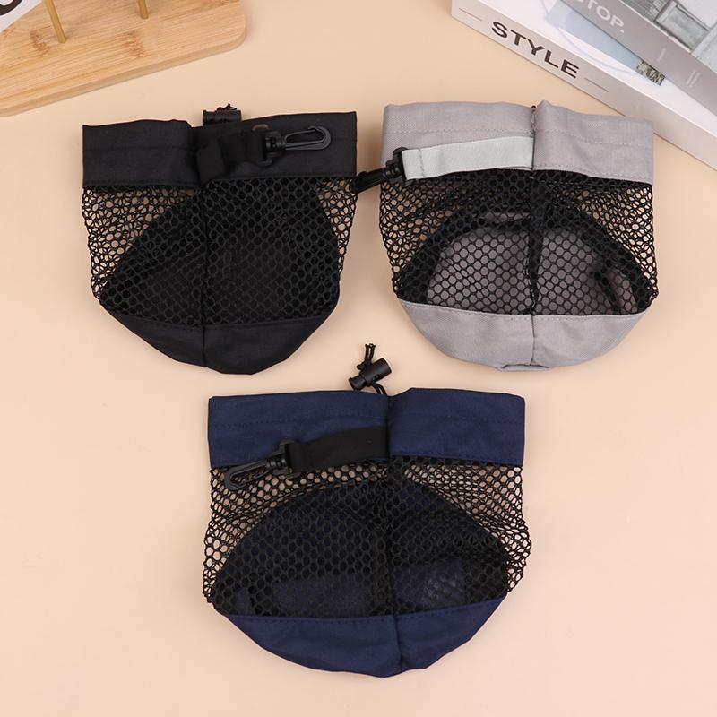 1 szt. Torba na piłki golfowe ze ściągaczem Wysokiej jakości siatka nylonowa i plastikowy klips do zawieszenia Wygodna do zawieszenia na torbie golfowej