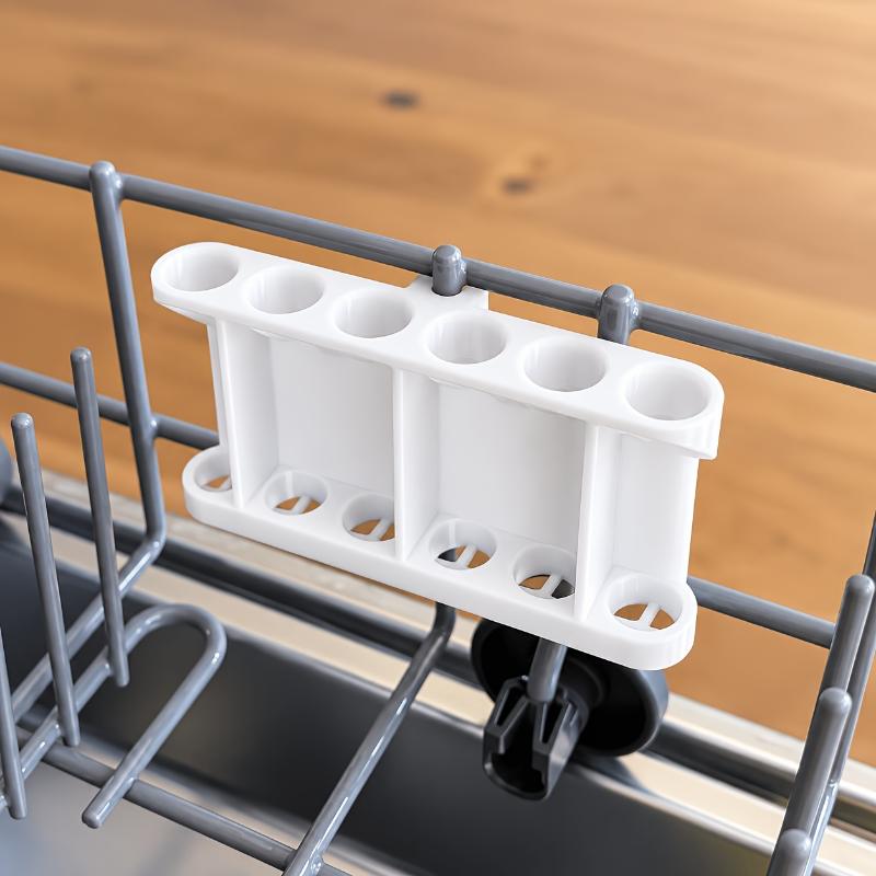 Straw Holder For Dishwasher Reusable Straw Washing Rack Anti-Drop Hole At The Bottom Kitchen Utensil Storage Caddy Accessories