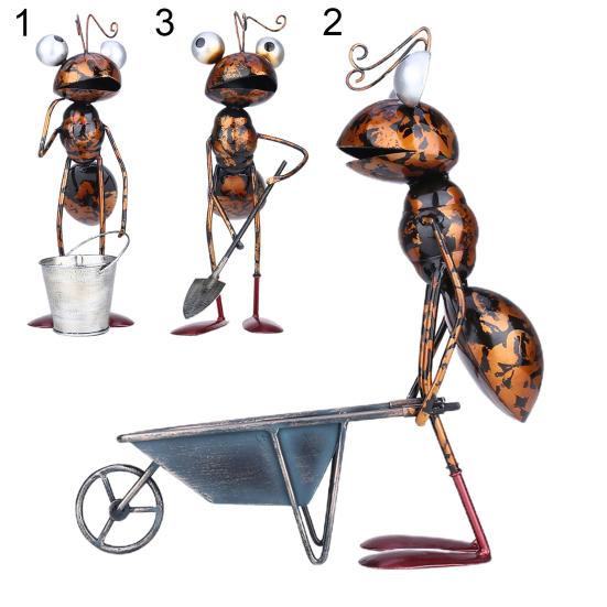 Ant Display Mold Decorative Interesting Exquisite Wrought Iron Ant Garden Statue