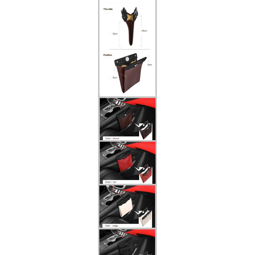 Car front seat LED waterproof magnetic adsorption garbage bin suspension car seat leather storage leak proof garbage bin 1 pcs