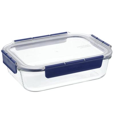 Recipiente Retangulares de Vidro Bestco com Tampa de Travamento LBG454 1.6L Tampa Resistente ao Calor e Travamento, Classe,