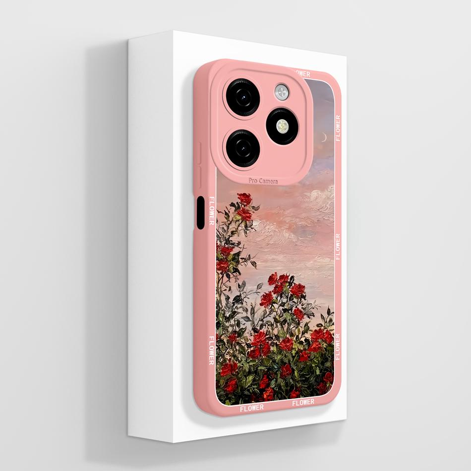 For Tecno Spark 20 Pro Plus 20C Case Creative Cartoon Cover For Spark20 Pro 4G 5G Soft Liquid Silicone Anti Drop Phone Protector