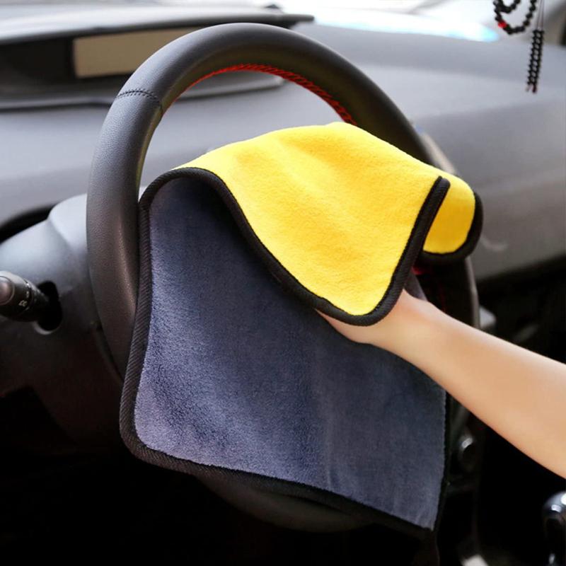 Double Sides Car Microfiber Cloths Super Absorbent Washing Drying Cleaning Towels Auto Detailing Towel Rags Clean Tool